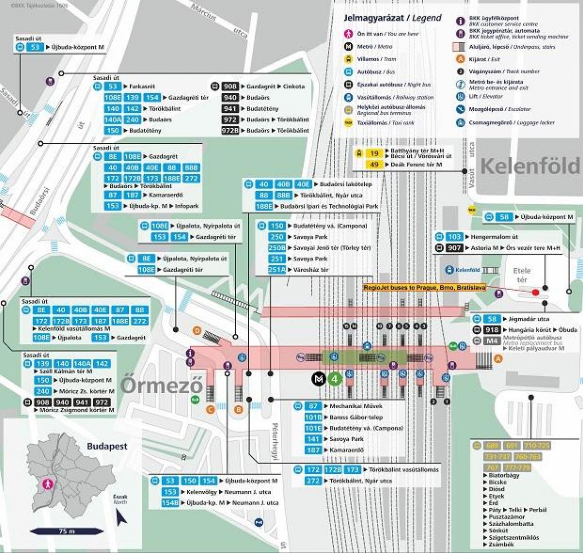 harta budapesta kelenfoe stație