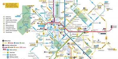 Harta budapestei de transport public