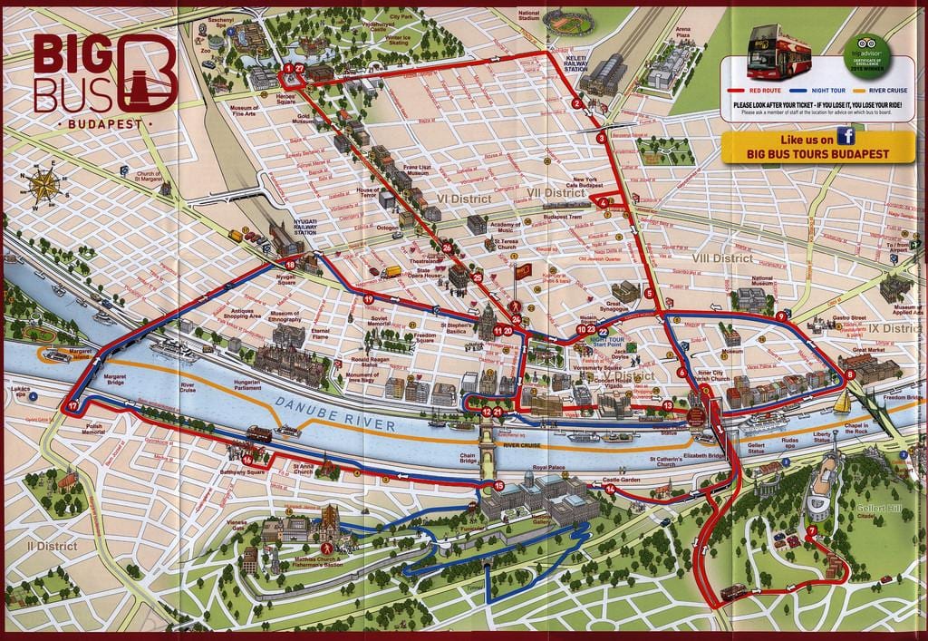 big bus tours budapesta hartă
