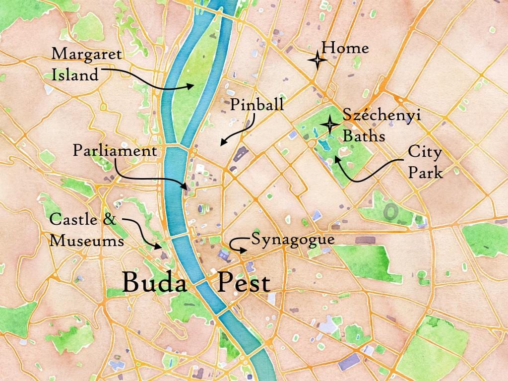 buda sau pesta hartă