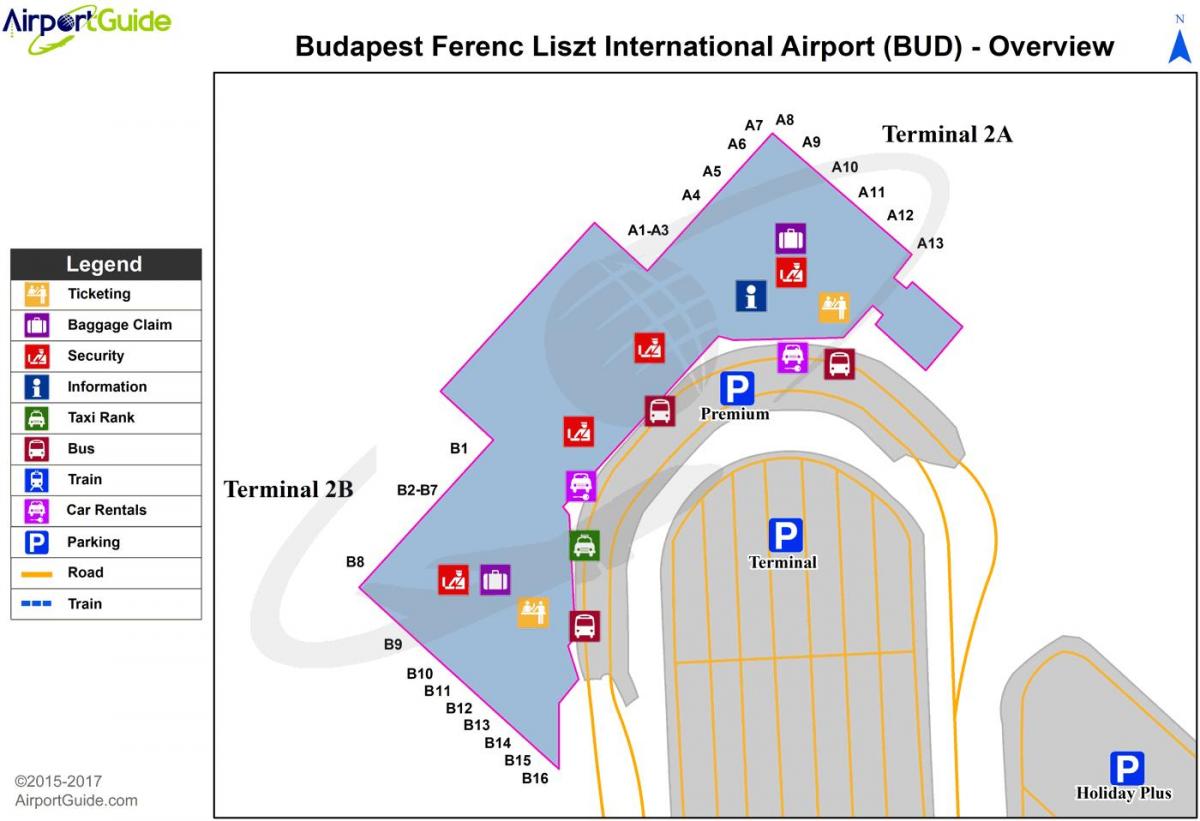 aeroportul din budapesta hartă terminal 2a