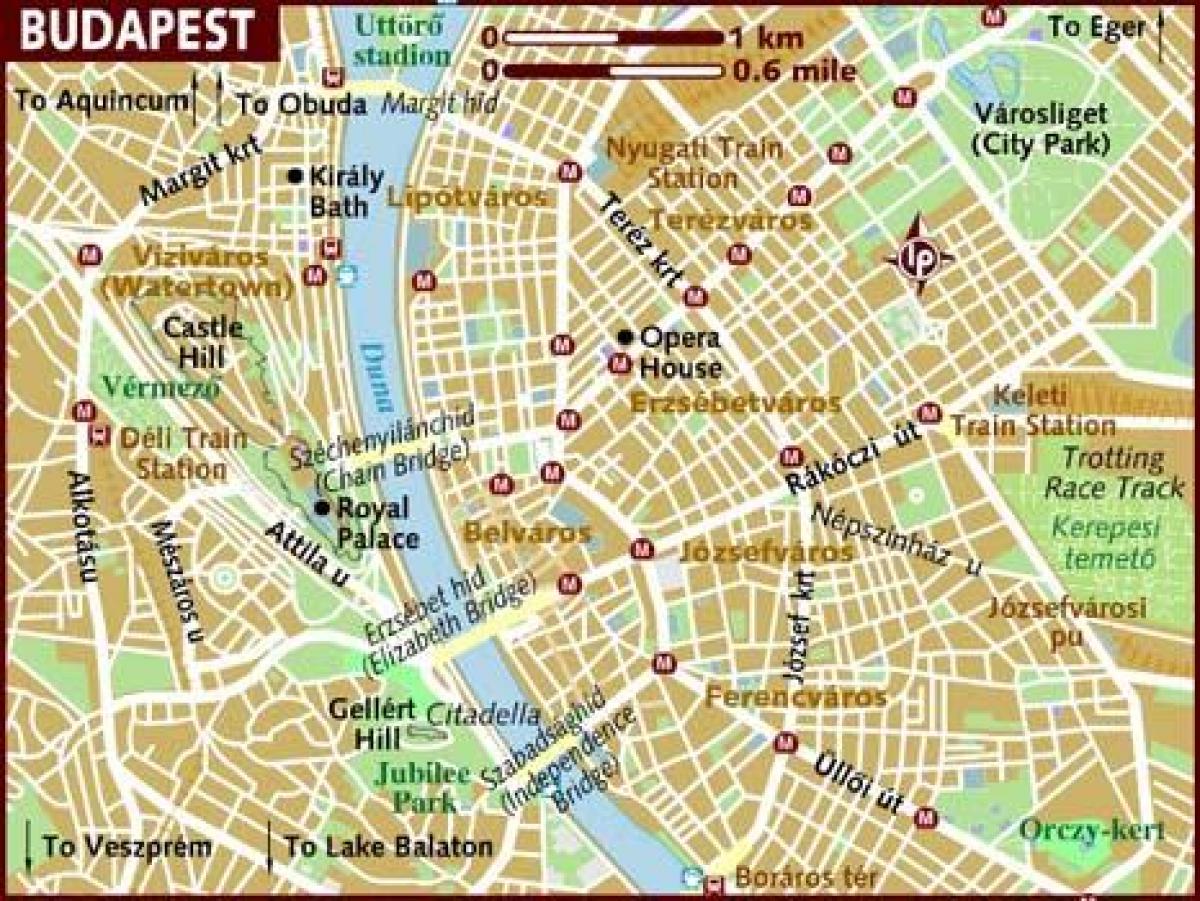 harta orașului din budapesta, ungaria