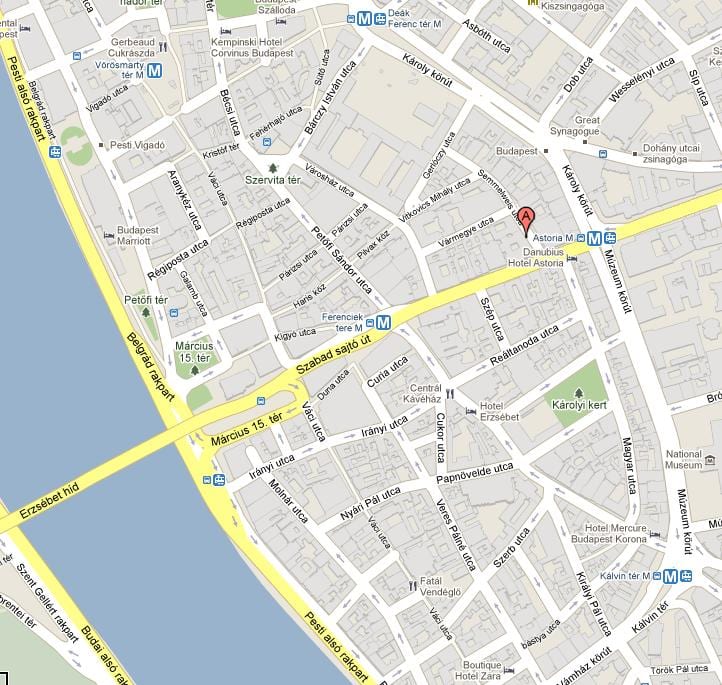 harta budapest hostel