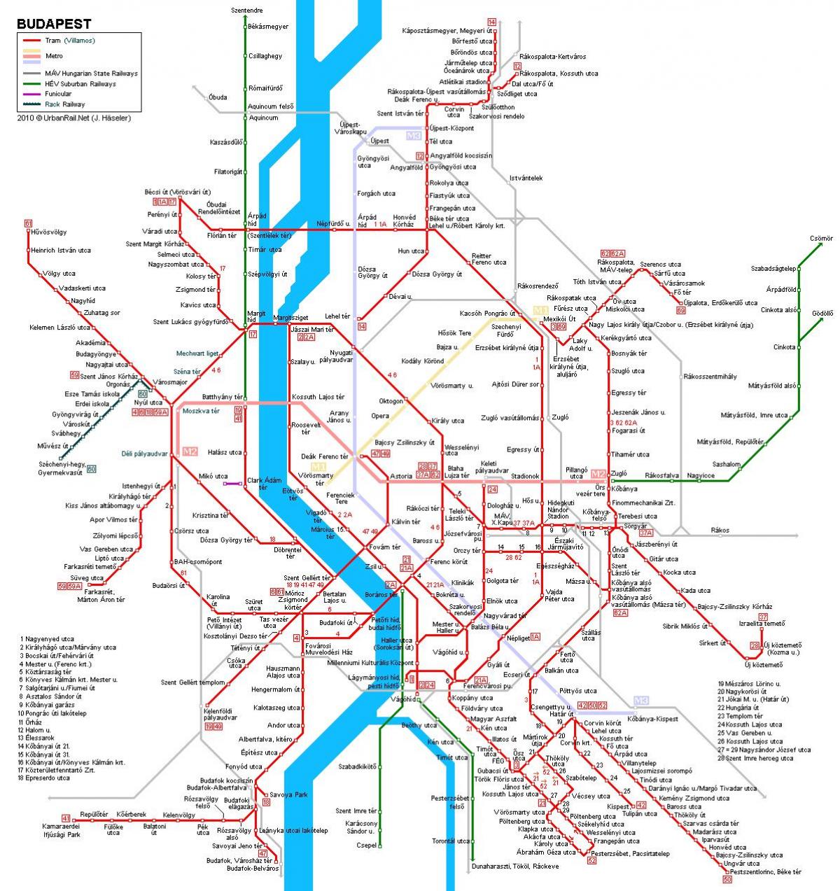budapesta hartă de metrou