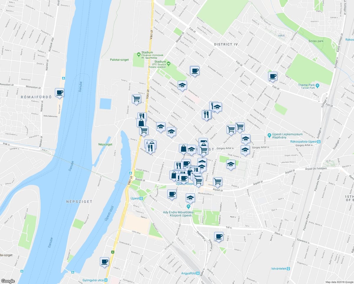harta budapesta restaurante