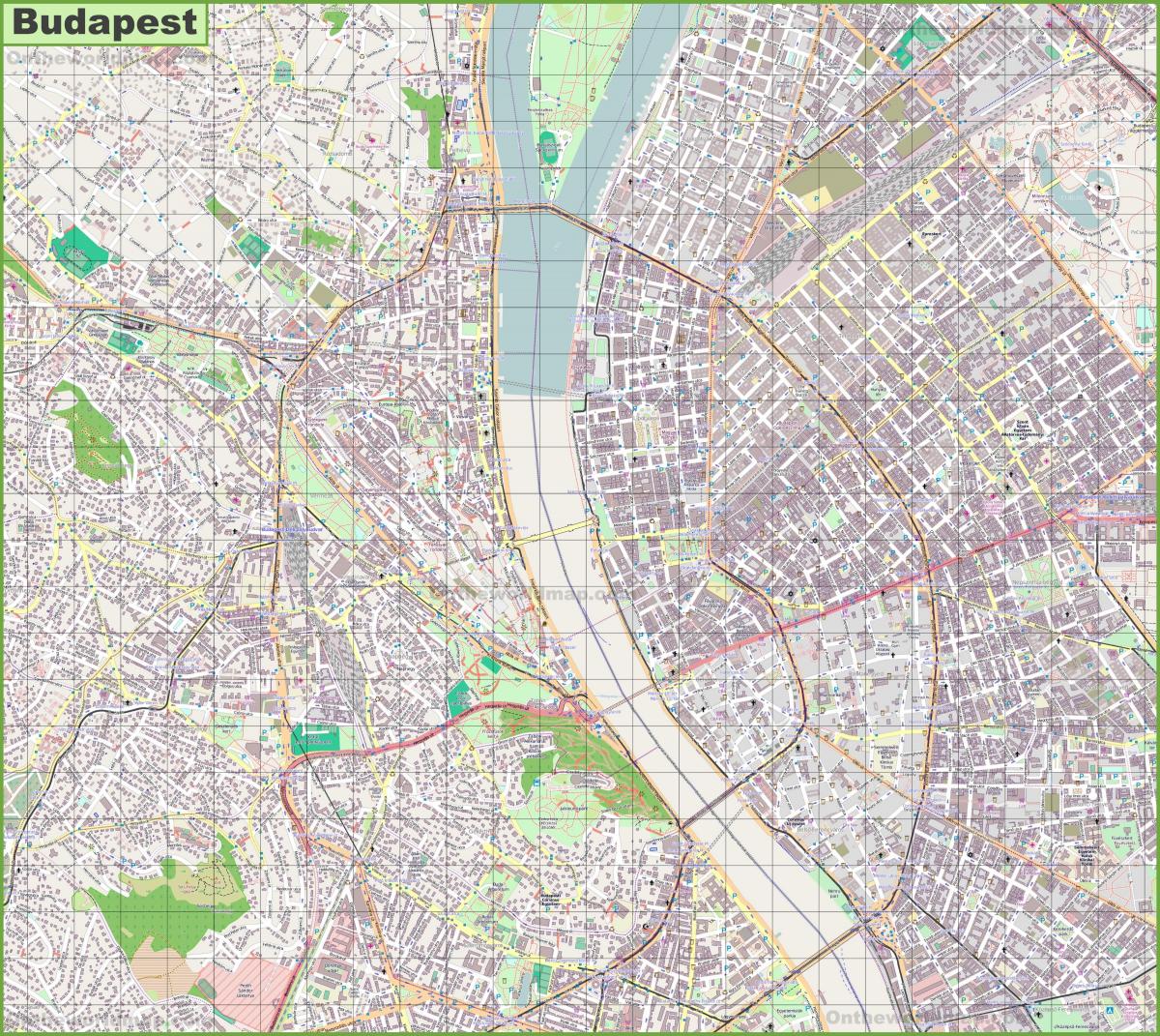 harta strada din budapesta, ungaria