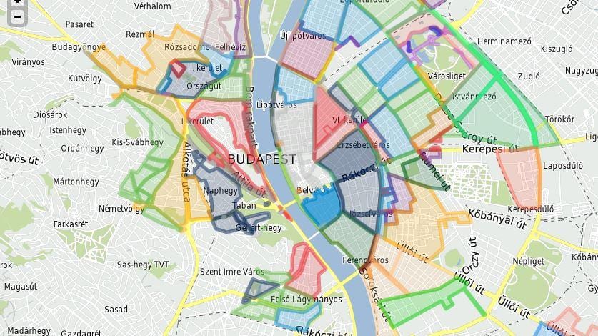 zonele de parcare budapesta hartă
