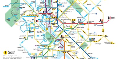 Budapesta tramvai hartă