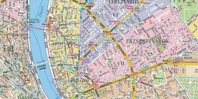 Harta din districtele din budapesta