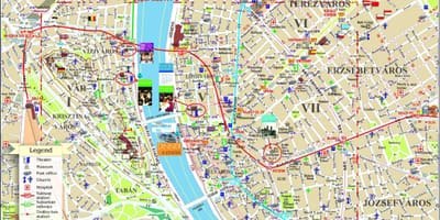 Budapesta lucruri de făcut hartă