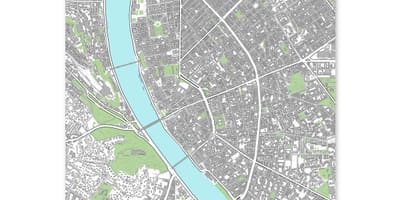 Hartă budapesta hartă print