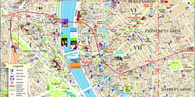 Budapesta hartă de călătorie