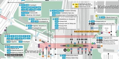 Harta budapesta kelenfoe stație