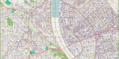 Harta strada din budapesta, ungaria